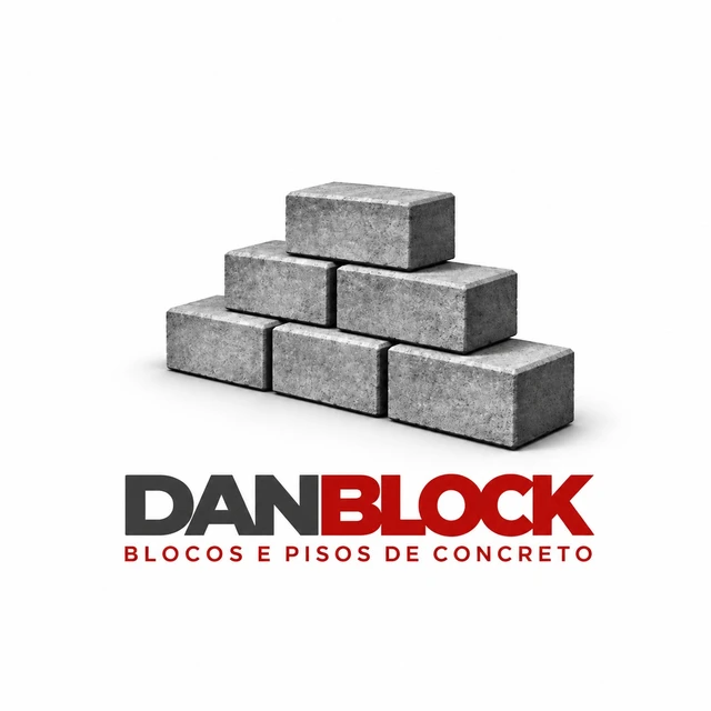 Logo oficial DanBlock — Blocos e Pisos de Concreto